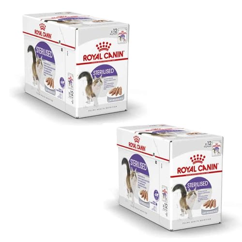 ROYAL CANIN Sterilised Mousse | Doppelpack | 2 x 12 x 85 g | Alleinfuttermittel für ausgewachsene Katzen | Speziell entwickelte Feuchtnahrung für kastrierte Katzen ab dem 12. Lebensmonat von ROYAL CANIN