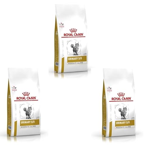 Royal Canin Veterinary Urinary S/O Moderate Calorie | 3er Pack | 3 x 400 g | Trockenfutter für Katzen | Zur Unterstützung bei Struvitkristallen | Moderater Energiegehalt Royal Canin Veterinary Urinary S/O Moderate Calorie | 3er Pack | 3 x 400 g | Trockenfutter für Katzen | Zur Unterstützung bei Struvitkristallen | Moderater Energiegehalt von ROYAL CANIN