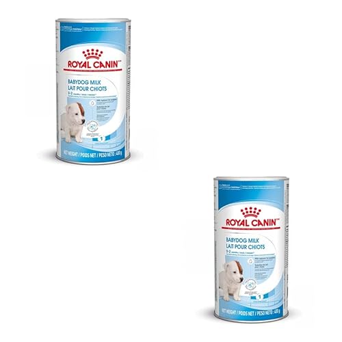 Royal Canin Babydog Milk | Doppelpack | 2 x 4 x 100 g | Welpen Milch in Pulverform | Zur Unterstützung des Verdauungssystems | Angepasster Laktosegehalt | Hochverdauliche Proteine von ROYAL CANIN