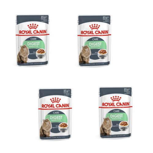 Royal Canin Digest Sensitive Nassfutter | 4er Pack | 4 x 12 x 85g | Alleinfuttermittel für ausgewachsene Katzen | Kann dabei helfen zur Reduzierung von Stuhlgeruch beizutragen von ROYAL CANIN