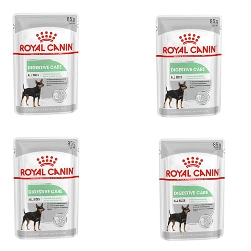 Royal Canin Digestive Care | 4er Pack | 4 x 12 x 85 g | Nassfutter für ausgewachsene Hunde | Ab dem 10. Lebensmonat | Für Hunde mit empfindlicher Verdauung geeignet von ROYAL CANIN