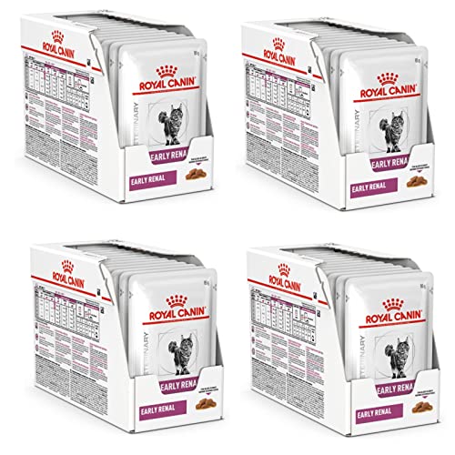 Royal Canin Veterinary Early Renal | 4er Pack | 4 x 12 x 85 g | Diät-Alleinfuttermittel für Katzen | Zur frühen Unterstützung der Nierenfunktion | Mit moderatem Phosphorgehalt von ROYAL CANIN