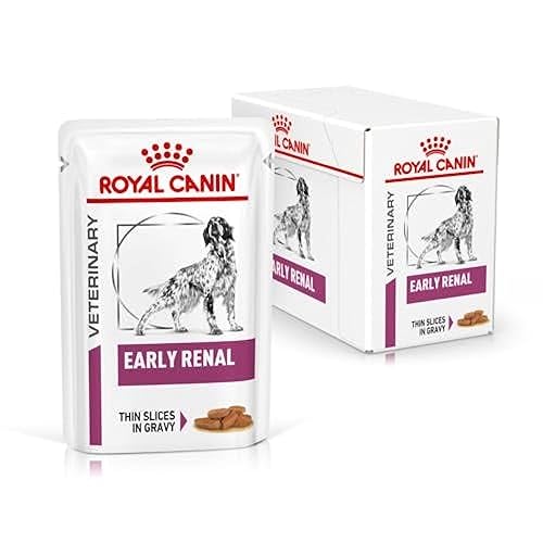 Royal Canin Veterinary Early Renal | 12 x 100 g | Diät-Alleinfuttermittel für ausgewachsene Hunde | Zur Unterstützung der Nierenfunktion | Stückchen in Soße Royal Canin Veterinary Early Renal | 12 x 100 g | Diät-Alleinfuttermittel für ausgewachsene Hunde | Zur Unterstützung der Nierenfunktion | Stückchen in Soße von ROYAL CANIN
