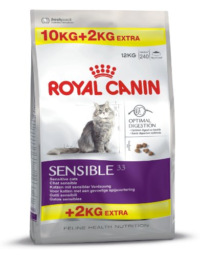 Royal Canin Feline Sensible 33, 10 + 2 kg gratis, 1er Pack (1 x 12 kg Packung) von ROYAL CANIN