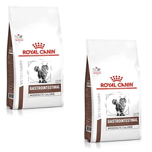 Royal Canin Veterinary Gastrointestinal Moderate Calorie | Doppelpack | 2 x 400 g | Trockenfutter für Katzen | Kann unterstützend helfen bei gastrointestinalen Erkrankungen bei Katzen von ROYAL CANIN