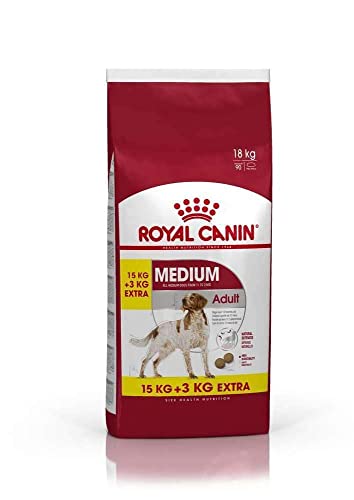 Royal Canin Hundefutter Medium Adult, 15 + 3 kg gratis, 1er Pack (1 x 18 kg) von ROYAL CANIN