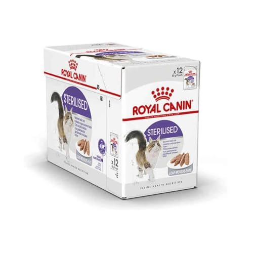 ROYAL CANIN Sterilised Mousse | 12 x 85 g | Alleinfuttermittel für ausgewachsene Katzen | Speziell entwickelte Feuchtnahrung für kastrierte Katzen ab dem 12. Lebensmonat von ROYAL CANIN