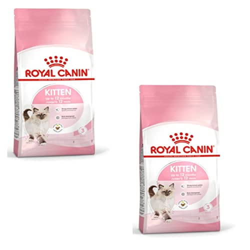 Royal Canin Kitten | Doppelpack | 2 x 400 g | Trockenfutter für Katzenwelpen bis zum 12. Monat | Zur Unterstützung des Immunsystems, der Verdauung und der Gehirnentwicklung Royal Canin Kitten | Doppelpack | 2 x 400 g | Trockenfutter für Katzenwelpen bis zum 12. Monat | Zur Unterstützung des Immunsystems, der Verdauung und der Gehirnentwicklung von Royal Canin