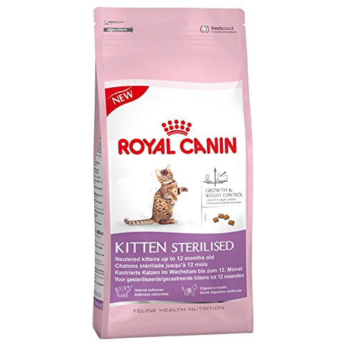 Royal Canin Kitten Sterilised | 400 g | Alleinfuttermittel für Katzen | Speziell für kastrierte Katzen im Wachstum vom 6. bis zum 12. Lebensmonat | Zur Unterstützung der Verdauung von ROYAL CANIN