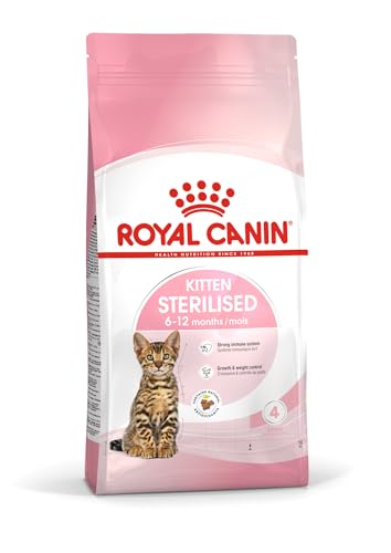 Royal Canin Kitten Sterilised | 400 g | Alleinfuttermittel für Katzen | Speziell für kastrierte Katzen im Wachstum vom 6. bis zum 12. Lebensmonat | Zur Unterstützung der Verdauung von ROYAL CANIN