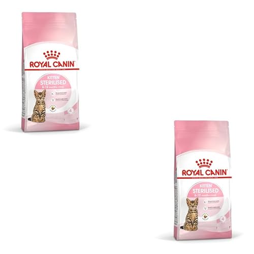 ROYAL CANIN Kitten Sterilised | Doppelpack | 2 x 400 g | Alleinfuttermittel für Katzen | Speziell für kastrierte Katzen im Wachstum vom 6. bis zum 12. Lebensmonat von ROYAL CANIN