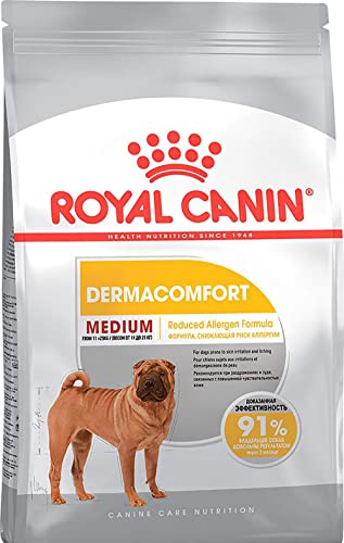 Royal Canin Medium Dermacomfort 24, 1er Pack (1 x 10 kg Packung) - Hundefutter von ROYAL CANIN