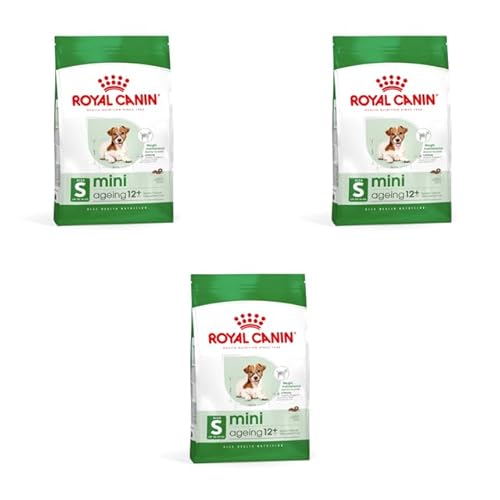 Royal Canin Mini Ageing 12 + | 3er Pack | 3 x 800 g | Alleinfuttermittel für kleine Hunde bis 10 kg | Ab dem 12. Lebensjahr | Kann die Nierengesundheit unterstützen von ROYAL CANIN