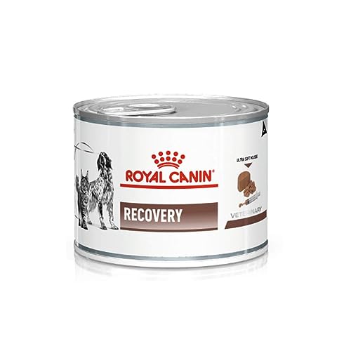 Royal Canin Veterinary Recovery | 12 x 195 g | Diät-Alleinfuttermittel für ausgewachsene Hunde und ausgewachsene Katzen | Ultra Soft Mousse mit einem hohen Proteingehalt von ROYAL CANIN