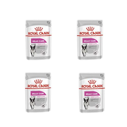 Royal Canin Relax Care Mousse | 4er Pack | 4 x 12 x 85 g | Alleinfuttermittel für ausgewachsene Hunde | Für Hunde ab dem 10. Lebensmonat die in einem unruhigen Umfeld Leben von ROYAL CANIN