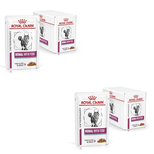 Royal Canin Veterinary Renal Fish | Doppelpack | 2 x 12 x 85 g | Diät-Alleinfuttermittel für ausgewachsene Katzen | Zur Unterstützung bei Nierenproblemen | Im Frischebeutel von Royal Canin