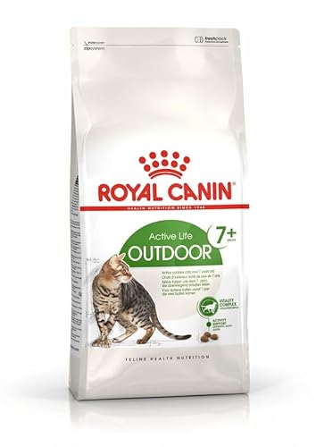 ROYAL CANIN OUTDOOR 7+ | 400 g | Trockennahrung für ältere Katzen mit Freilauf | Kann zur Unterstützung der Nieren- und Harnwegsfunktion beitragen | Mit Vitalitätskomplex von ROYAL CANIN