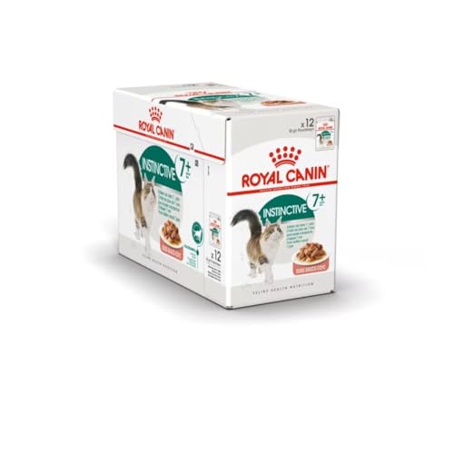 ROYAL CANIN INSTINCTIVE 7+ in Soße | 12 x 85 g | Alleinfuttermittel für ältere Katzen ab 7 Jahren | Zur Unterstützung der Vitalität | Instinktiv bevorzugtes Nährstoffprofil von ROYAL CANIN