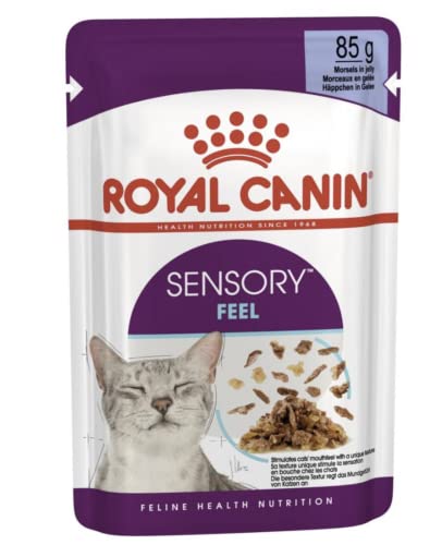 Royal Canin Sensory Feel Jelly | 12 x 85 g | Nassfutter für ausgewachsene Katzen | Stückchen in Gelee | Zur Anregung des Mundgefühls | Instinktiv bevorzugt Royal Canin Sensory Feel Jelly | 12 x 85 g | Nassfutter für ausgewachsene Katzen | Stückchen in Gelee | Zur Anregung des Mundgefühls | Instinktiv bevorzugt von ROYAL CANIN