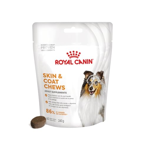 Royal Canin Skin Coat Chews | 240 g | Snacks für Erwachsene Hunde Aller Größen & Rassen | Im wiederverschließbaren Beutel | Mit Tierärzten entwickeln | Mit Geflügelprotein von ROYAL CANIN