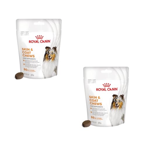 Royal Canin Skin Coat Chews | Doppelpack | 2 x 240 g | Snacks für Erwachsene Hunde Aller Größen & Rassen | Im wiederverschließbaren Beutel | Mit Tierärzten entwickeln | Mit Geflügelprotein Royal Canin Skin Coat Chews | Doppelpack | 2 x 240 g | Snacks für Erwachsene Hunde Aller Größen & Rassen | Im wiederverschließbaren Beutel | Mit Tierärzten entwickeln | Mit Geflügelprotein von ROYAL CANIN