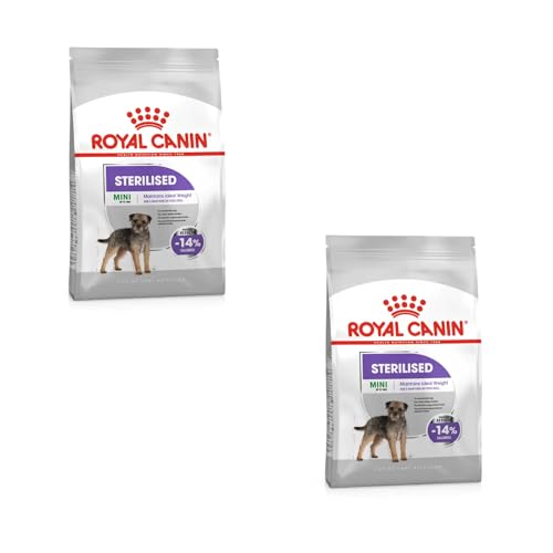 Royal Canin Sterilised Mini | Doppelpack | 2 x 1 kg | Alleinfuttermittel für kleine Erwachsene kastrierte Hunde | Bei Neigung zur Gewichtszunahme | Angepasster Proteingehalt von ROYAL CANIN