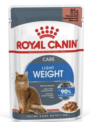 Royal Canin Ultra Light Nassfutter-Beutel für erwachsene Katzen, in Soße, 85 g, 4 Pack mit je 12 Portionen von ROYAL CANIN