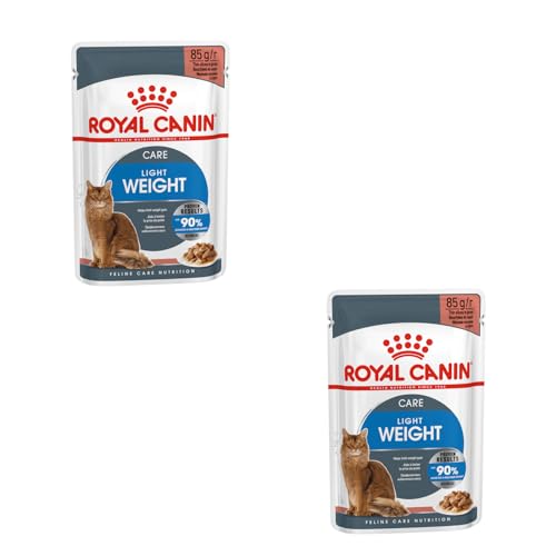 Royal Canin Light Weight Care Gravy | Doppelpack | 2 x 12 x 85 g | Nassfutter für Katzen | Zur Unterstützung für übergewichtige Katzen | Enthält Eisen, Mangan und Zink von ROYAL CANIN