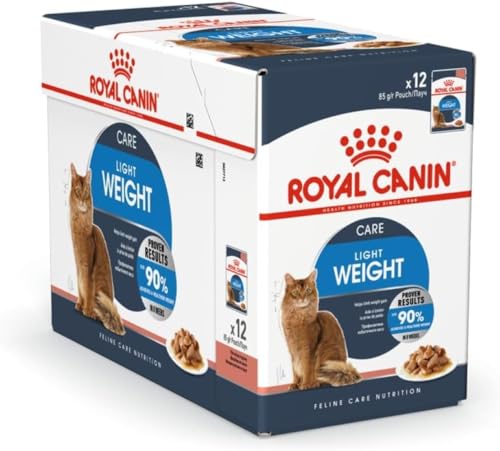 Royal Canin Light Weight Care Gravy | 12 x 85 g | Nassfutter für Katzen | Zur Unterstützung für übergewichtige Katzen | Enthält Eisen, Mangan und Zink von ROYAL CANIN