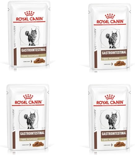 Royal Canin Veterinary Gastrointestinal Fibre Response | 4er Pack | 4 x 12 x 85 g | Diät-Alleinfuttermittel für Adulte Katzen | Für Katzen mit chronischer Verstopfung von ROYAL CANIN