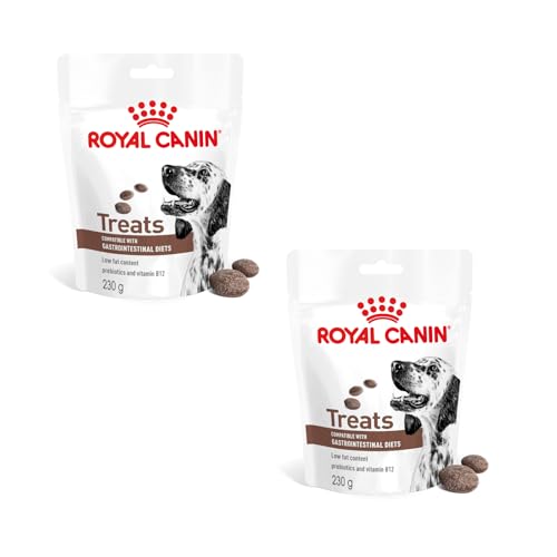 Royal Canin Veterinary Gastrointestinal Treats | Doppelpack | 2 x 230 g | Snacks für Erwachsene Hunde Aller Größen & Rassen | Im wiederverschließbaren Beutel | Niedriger Fettgehalt Royal Canin Veterinary Gastrointestinal Treats | Doppelpack | 2 x 230 g | Snacks für Erwachsene Hunde Aller Größen & Rassen | Im wiederverschließbaren Beutel | Niedriger Fettgehalt von ROYAL CANIN