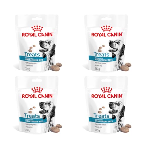 Royal Canin Veterinary Hypoallergenic Treats | 4er Pack | 4 x 230 g | Snacks für Erwachsene Hunde Aller Größen & Rassen | Im wiederverschließbaren Beutel | Hydrolysierte Proteine Royal Canin Veterinary Hypoallergenic Treats | 4er Pack | 4 x 230 g | Snacks für Erwachsene Hunde Aller Größen & Rassen | Im wiederverschließbaren Beutel | Hydrolysierte Proteine von ROYAL CANIN