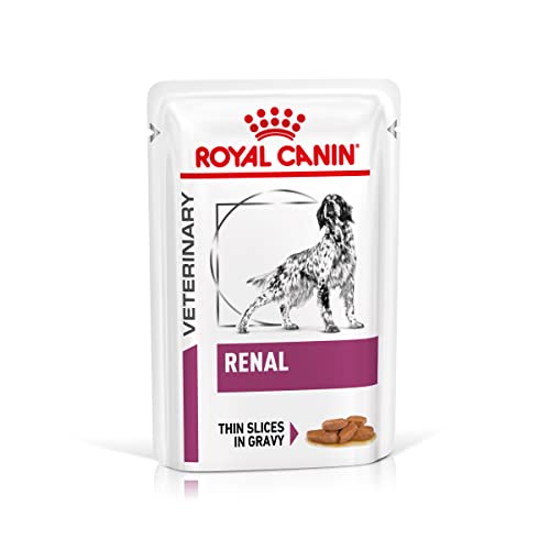 Royal Canin Veterinary Renal | 12 x 100 g | Diät-Alleinfuttermittel für ausgewachsene Hunde | Zur Unterstützung der Nierenfunktion | Mit schmackhaften Stückchen in Soße von ROYAL CANIN