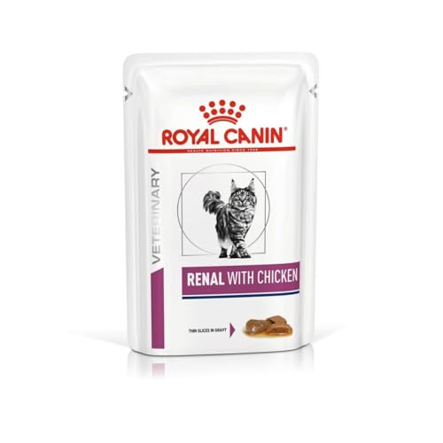 Royal Canin Veterinary Renal Chicken | 12 x 85 g | Diät-Alleinfuttermittel für ausgewachsene Katzen | Zur Unterstützung bei Nierenproblemen | Im Frischebeutel von ROYAL CANIN