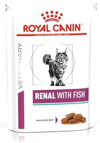 Royal Canin Veterinary Renal Fish | 12 x 85 g | Diät-Alleinfuttermittel für ausgewachsene Katzen | Zur Unterstützung bei Nierenproblemen | Im Frischebeutel von ROYAL CANIN