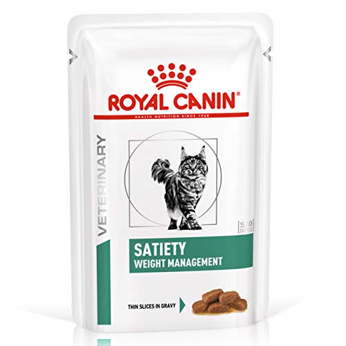 Royal Canin Veterinary Satiety Weight Management | 12 x 85g | Diätetisches Alleinfuttermittel für Katzen | zur Reduzierung von Übergewicht | feine Saucenstücke von ROYAL CANIN