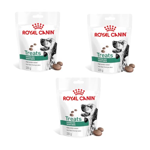 Royal Canin Veterinary Satiety Weight Management Treats | 3er Pack | 3 x 230 g | Snacks für Erwachsene Hunde Aller Rassen | Wiederverschließbarer Beutel | Weniger als 3 Kalorien von ROYAL CANIN