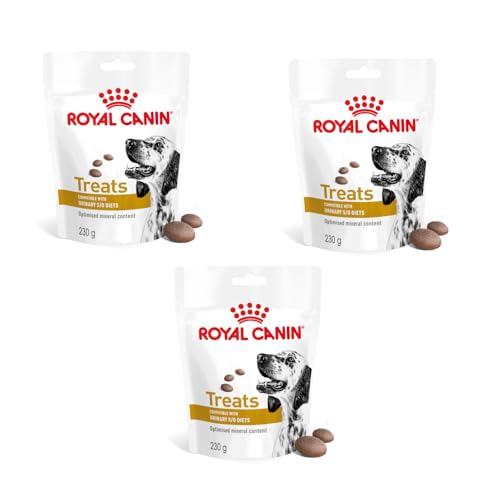 Royal Canin Veterinary Urinary S/O Treats | 3er Pack | 3 x 230 g | Snacks für Erwachsene Hunde Aller Rassen | Im wiederverschließbaren Beutel | Optimierter Mineralstoffgehalt Royal Canin Veterinary Urinary S/O Treats | 3er Pack | 3 x 230 g | Snacks für Erwachsene Hunde Aller Rassen | Im wiederverschließbaren Beutel | Optimierter Mineralstoffgehalt von ROYAL CANIN