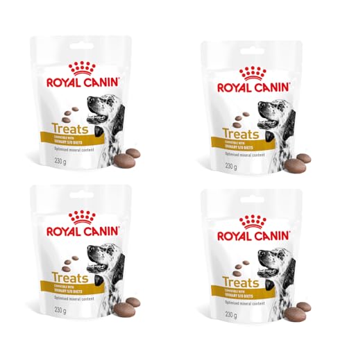 Royal Canin Veterinary Urinary S/O Treats | 4er Pack | 4 x 230 g | Snacks für Erwachsene Hunde Aller Rassen | Im wiederverschließbaren Beutel | Optimierter Mineralstoffgehalt Royal Canin Veterinary Urinary S/O Treats | 4er Pack | 4 x 230 g | Snacks für Erwachsene Hunde Aller Rassen | Im wiederverschließbaren Beutel | Optimierter Mineralstoffgehalt von ROYAL CANIN