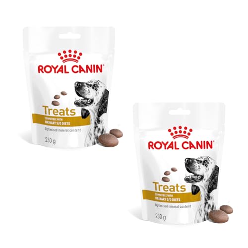 Royal Canin Veterinary Urinary S/O Treats | Doppelpack | 2 x 230 g | Snacks für Erwachsene Hunde Aller Rassen | Im wiederverschließbaren Beutel | Optimierter Mineralstoffgehalt Royal Canin Veterinary Urinary S/O Treats | Doppelpack | 2 x 230 g | Snacks für Erwachsene Hunde Aller Rassen | Im wiederverschließbaren Beutel | Optimierter Mineralstoffgehalt von ROYAL CANIN