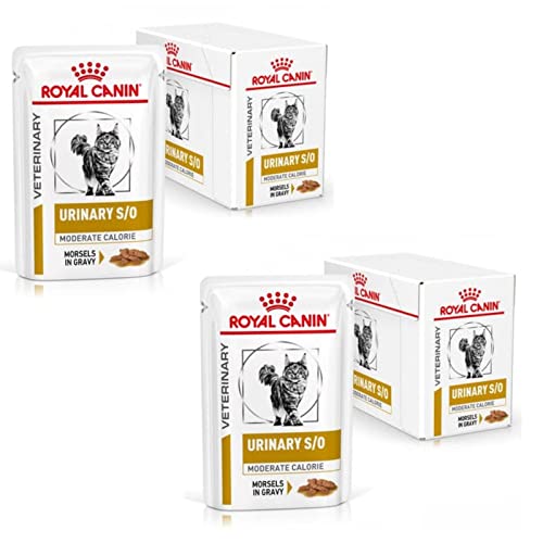 Royal Canin Veterinary Urinary s/o Moderate Calorie | Doppelpack | 2 x 12 x 85 g | Diät-Alleinfuttermittel für Katzen | Zur Auflösung von Struvitsteinen | Niedriger RSS-Wert von ROYAL CANIN