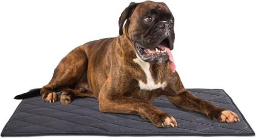 Kaufeste Hundebox-Matte aus strapazierfähigem und unzerstörbarem Stoff, für Kauer, robust auf ihrem Bett, strapazierfähige Hundehütte für Hundekäfige, wasserabweisend und waschbar Kaufeste Hundebox-Matte aus strapazierfähigem und unzerstörbarem Stoff, für Kauer, robust auf ihrem Bett, strapazierfähige Hundehütte für Hundekäfige, wasserabweisend und waschbar von ROYALAY