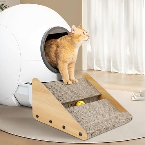 ROYALAY Katzentoilette für ältere Katzen & Kätzchen, Wellpapier Katzenkratzbaum, Katzenkratzbrett mit einem Ball zur Kontrolle Katzenstreu Geeignet für die zweite Generation Automatische ROYALAY Katzentoilette für ältere Katzen & Kätzchen, Wellpapier Katzenkratzbaum, Katzenkratzbrett mit einem Ball zur Kontrolle Katzenstreu Geeignet für die zweite Generation Automatische von ROYALAY