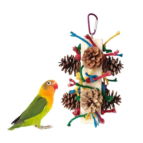 ROYALEAD Kauspielzeug für Vögel, natürlicher Tannenzapfen, bunt, für Nymphensittiche, Kakadus, Zähneknirschen, perfekt für Käfig, Vogel ROYALEAD Kauspielzeug für Vögel, natürlicher Tannenzapfen, bunt, für Nymphensittiche, Kakadus, Zähneknirschen, perfekt für Käfig, Vogel von ROYALEAD