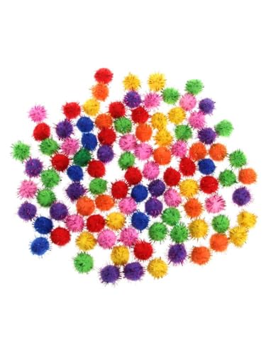 ROYJJ SZYDD Bunte Lametta-Bälle für Katzen, flauschig, 100 Stück ROYJJ SZYDD Bunte Lametta-Bälle für Katzen, flauschig, 100 Stück von ROYJJ