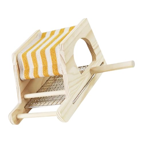 Vogelhaus aus Naturholz mit Edelstahlgittern und kratzfestem Leinen, Zelt für Papageien, Wellensittiche, kleine Vögel, Papageien, Unterschlupf Vogelhaus aus Naturholz mit Edelstahlgittern und kratzfestem Leinen, Zelt für Papageien, Wellensittiche, kleine Vögel, Papageien, Unterschlupf von ROYJJ