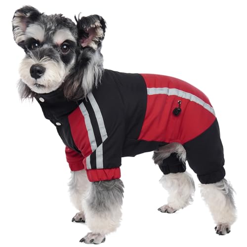 ROZKITCH Extra warmer Hundemantel, reflektierend, verstellbar, Hunde-Wintermantel für kaltes Wetter, weicher Einteiler, Overall, Bekleidung, Outfit, Kleidung für kleine, mittelgroße Hunde, von ROZKITCH