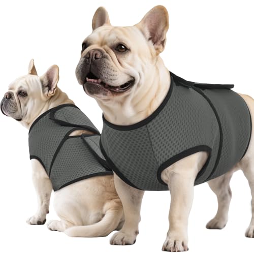 ROZKITCH Hunde-Angst-Shirt, beruhigende Jacke, Netzstoff, Hunde-Angstweste für Gewitter, Feuerwerk, Reisen, Tierarzt, Besuch, Trennung, Angstlinderung, für drinnen und draußen, elastisch, atmungsaktiv von ROZKITCH