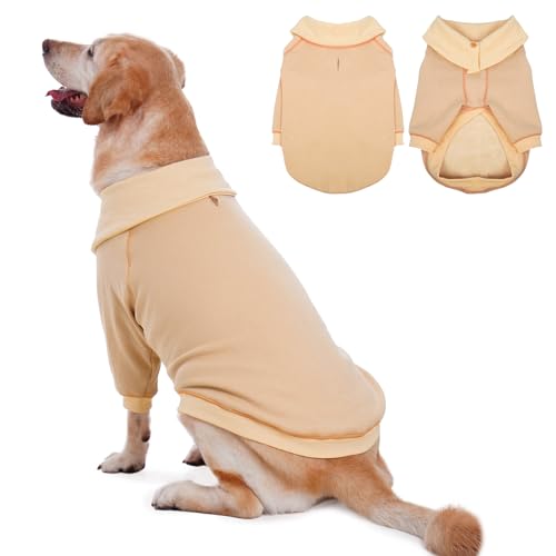 ROZKITCH Hunde-Kapuzenpullover für große Hunde mit Loch für die Leine, modisches Fleece-Sweatshirt, für Herbst und Winter, lange Ärmel, warm, gemütlich, Haustierkleidung für Jungen und Mädchen von ROZKITCH