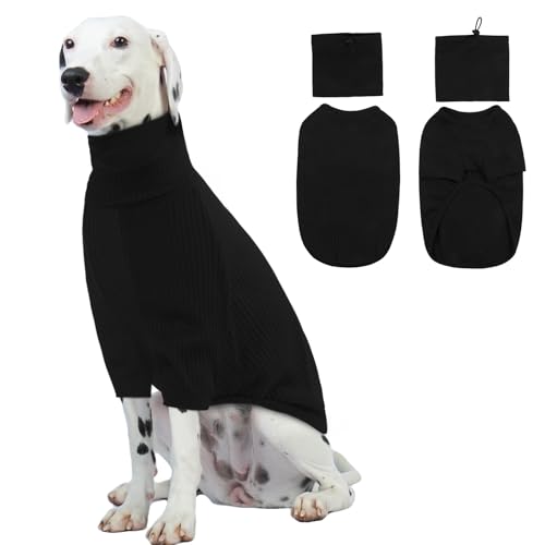 ROZKITCH Hunde-Shirt mit Kapuze, 2-in-1-Abdeckung, weich, leicht, gestreift, Hunde-Tanktop mit abnehmbaren Ohrwickeln, Hunde-Kapuzenpullover, für Jungen, Mädchen, dehnbarer Pullover, Schwarz, Größe M ROZKITCH Hunde-Shirt mit Kapuze, 2-in-1-Abdeckung, weich, leicht, gestreift, Hunde-Tanktop mit abnehmbaren Ohrwickeln, Hunde-Kapuzenpullover, für Jungen, Mädchen, dehnbarer Pullover, Schwarz, Größe M von ROZKITCH